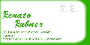 renato rubner business card