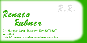 renato rubner business card